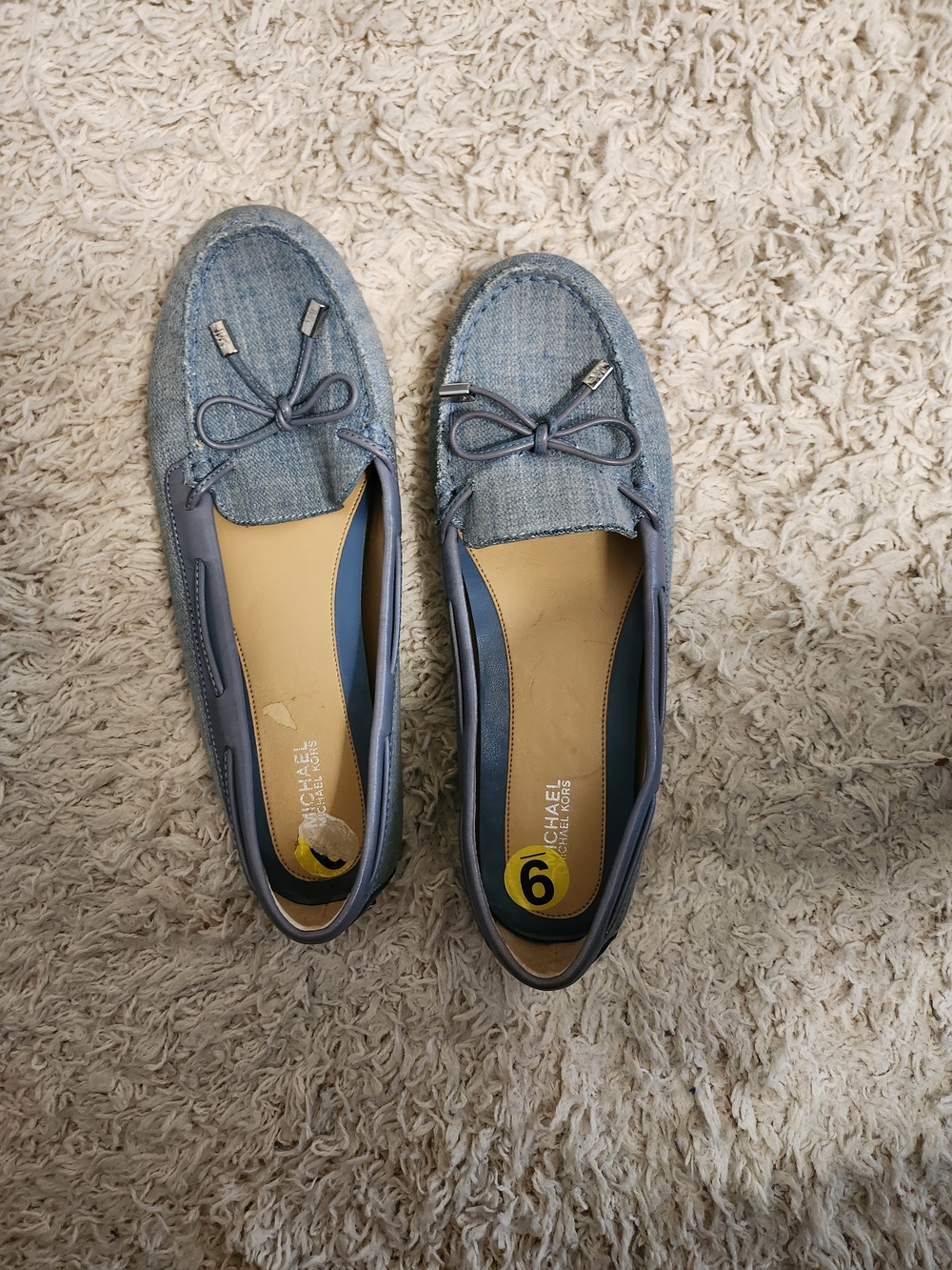 Michael Kors Women's Blue Denim Moccasin Loafers